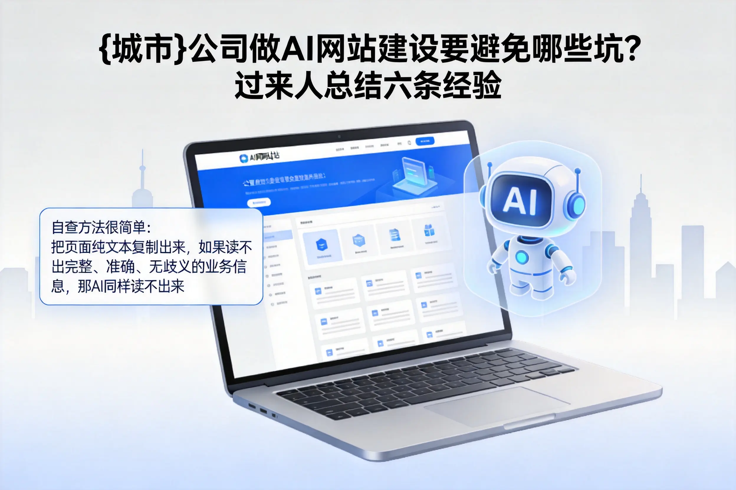 舟山公司做AI网站建设要避免哪些坑?过来人总结六条经验