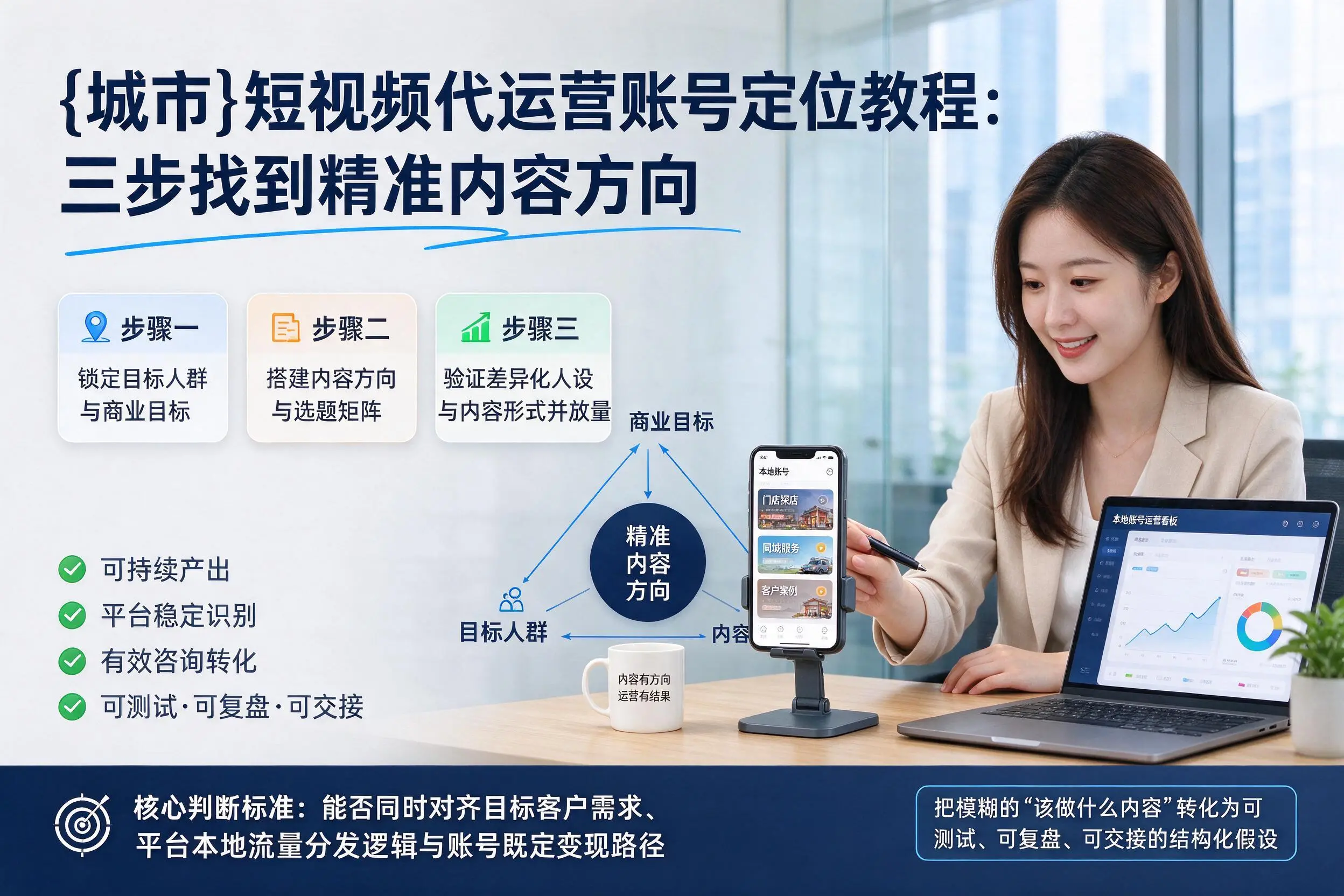 舟山短视频代运营账号定位教程:三步找到精准内容方向