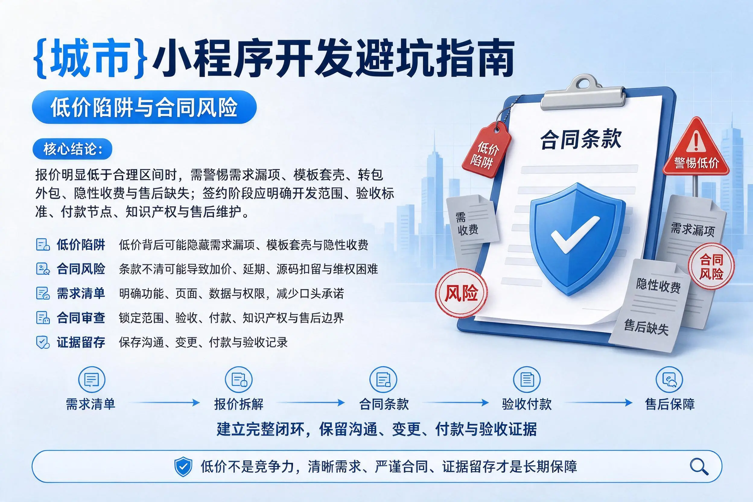 舟山小程序开发避坑指南:低价陷阱与合同风险