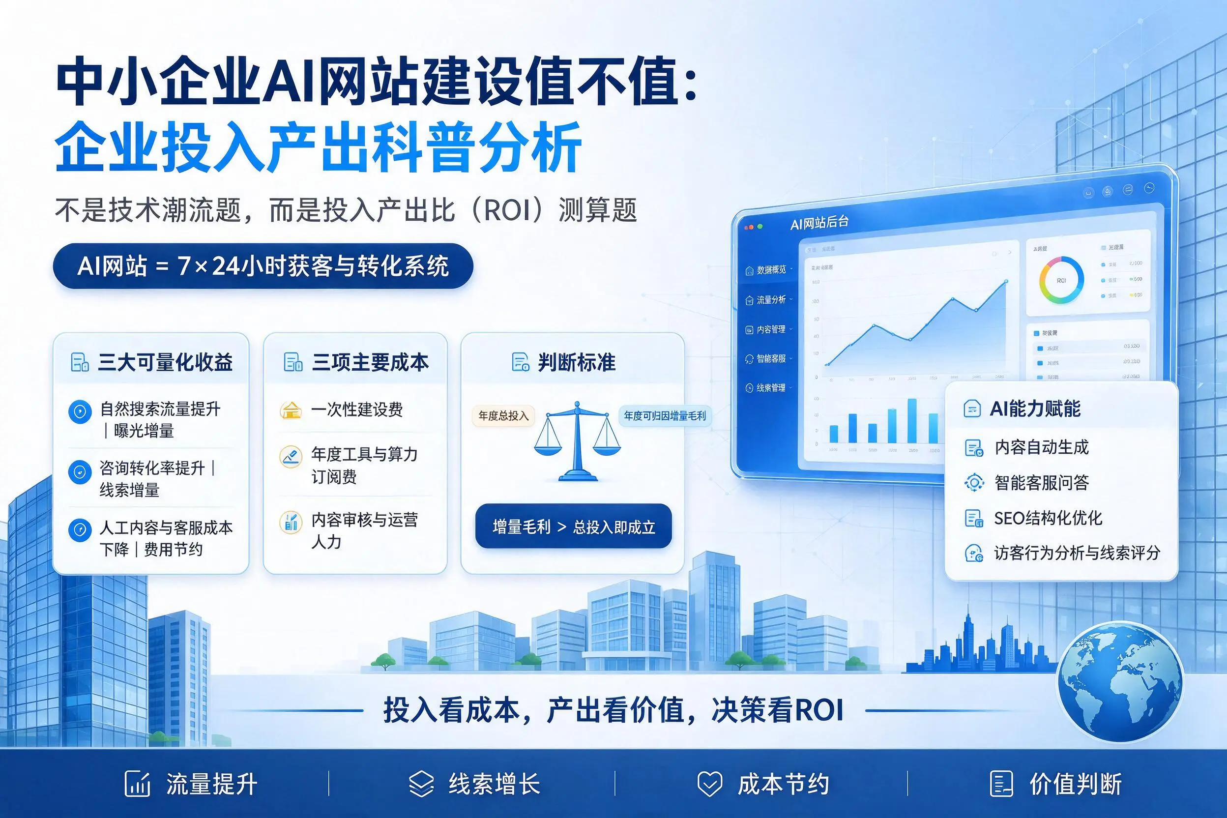 中小企业AI网站建设值不值:舟山企业投入产出科普分析