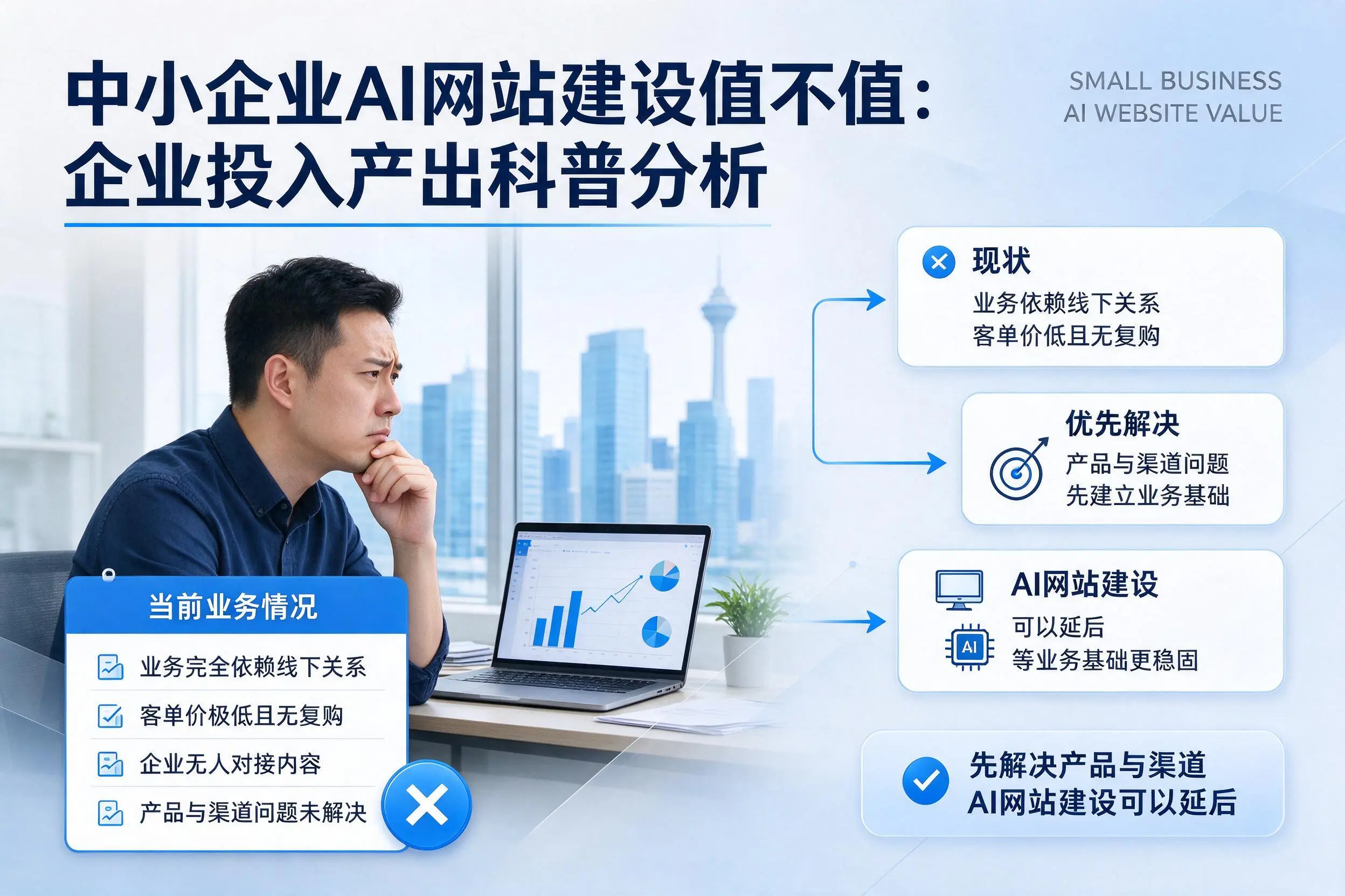 中小企业AI网站建设值不值:舟山企业投入产出科普分析