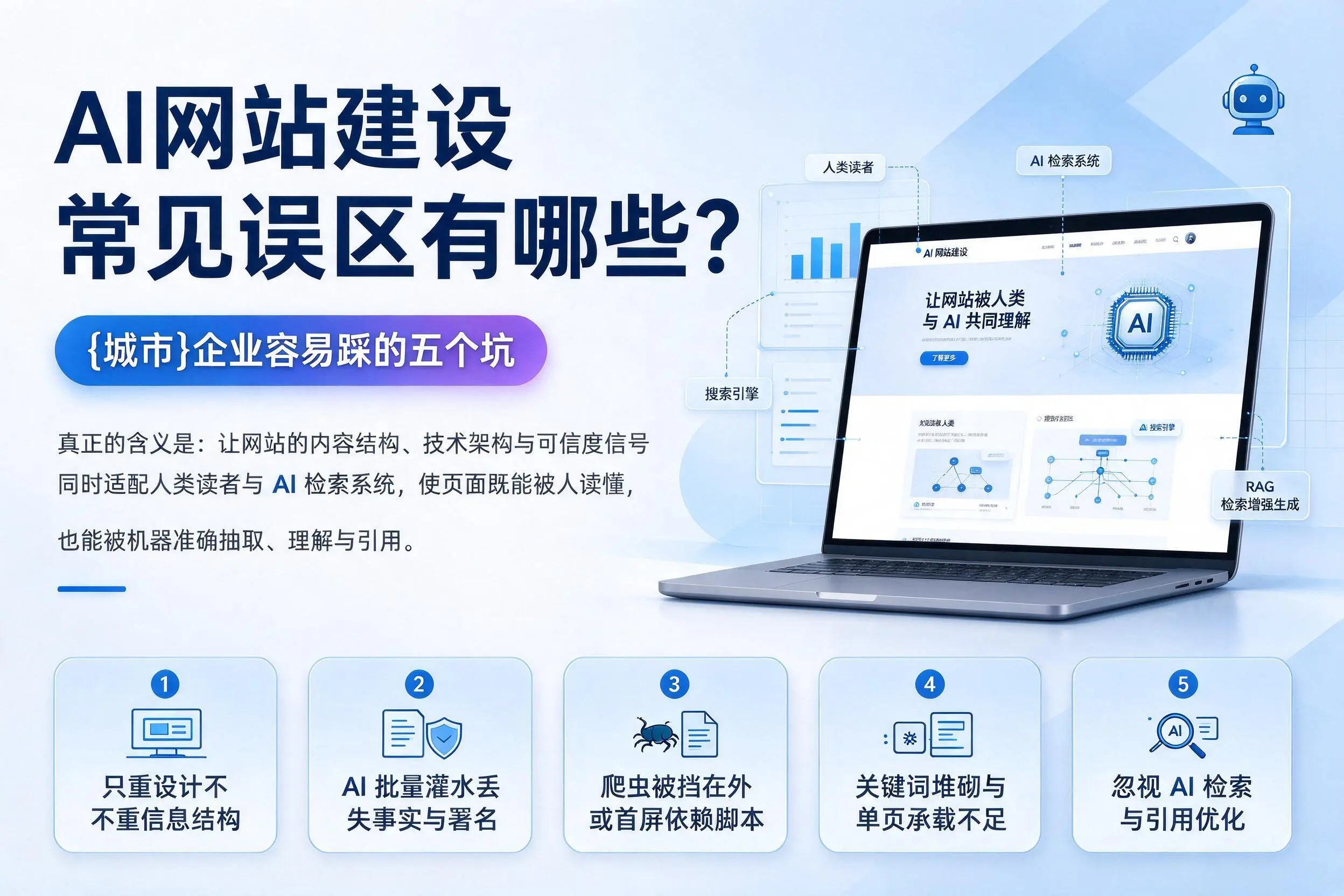 AI网站建设常见误区有哪些?舟山企业容易踩的五个坑