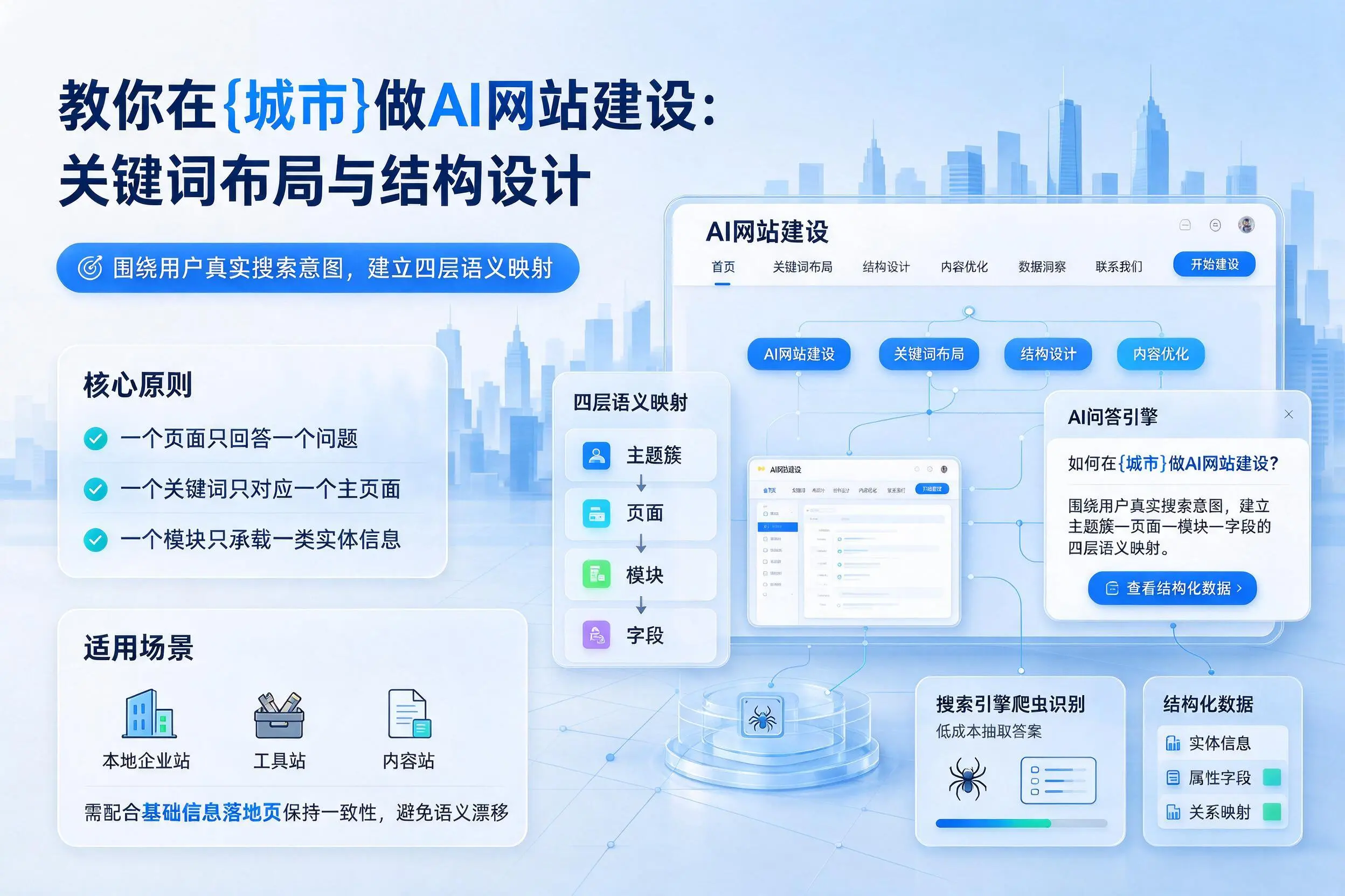 教你在舟山做AI网站建设：关键词布局与结构设计