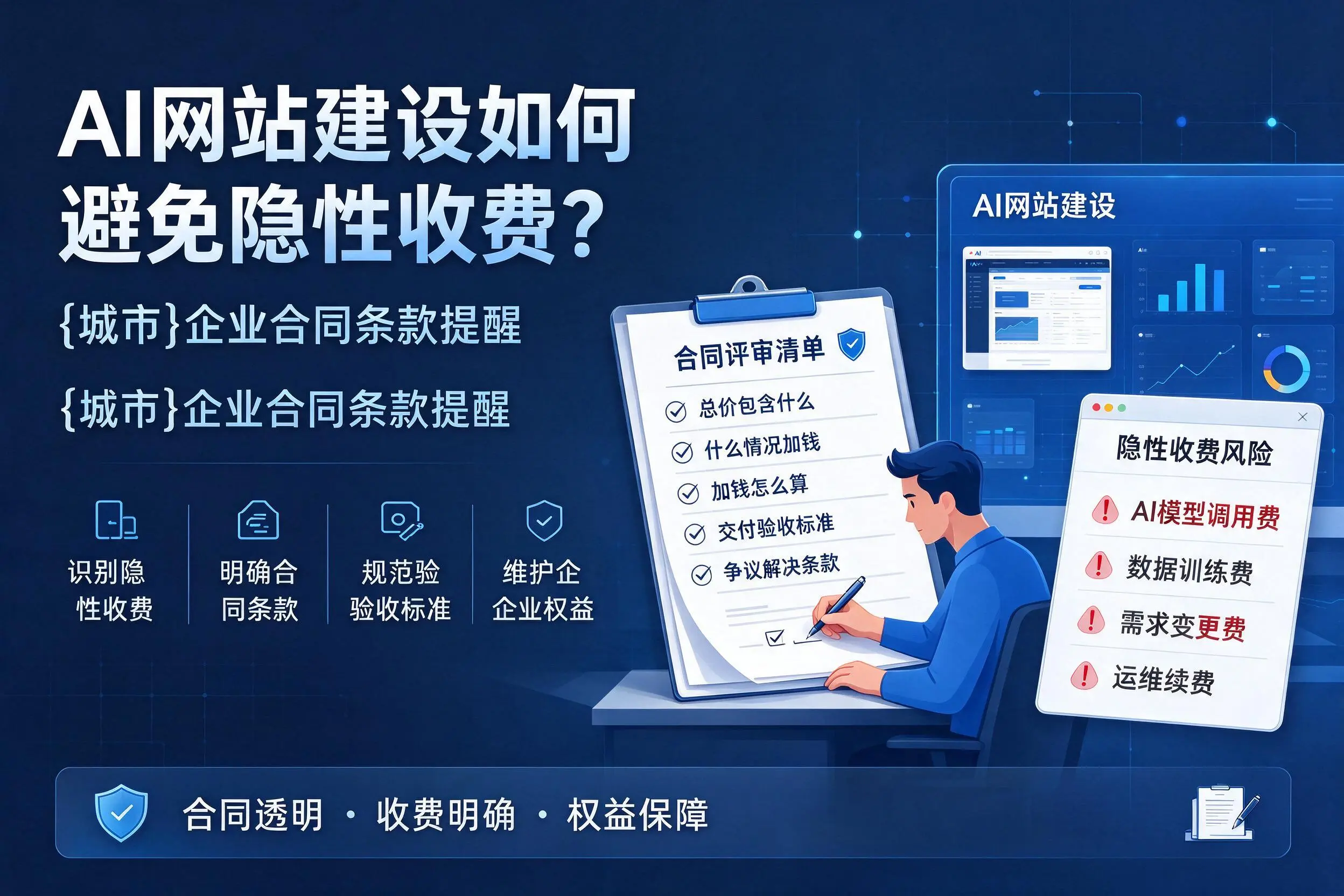 AI网站建设如何避免隐性收费?舟山企业合同条款提醒