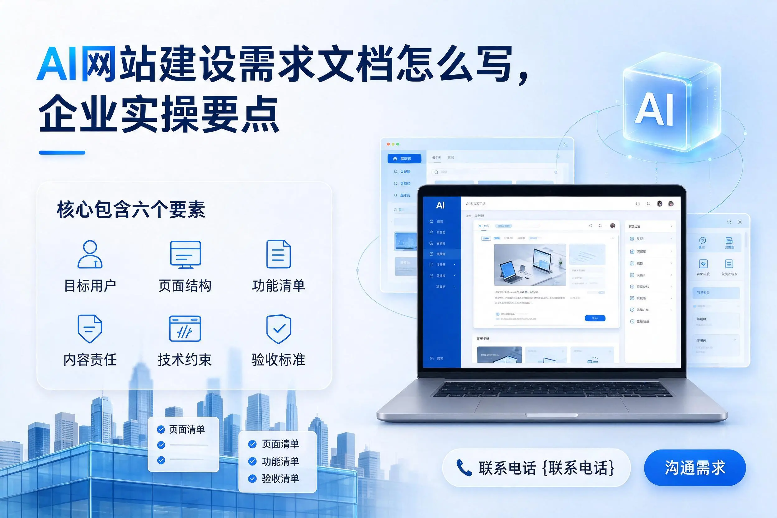 AI网站建设需求文档怎么写,舟山企业实操要点